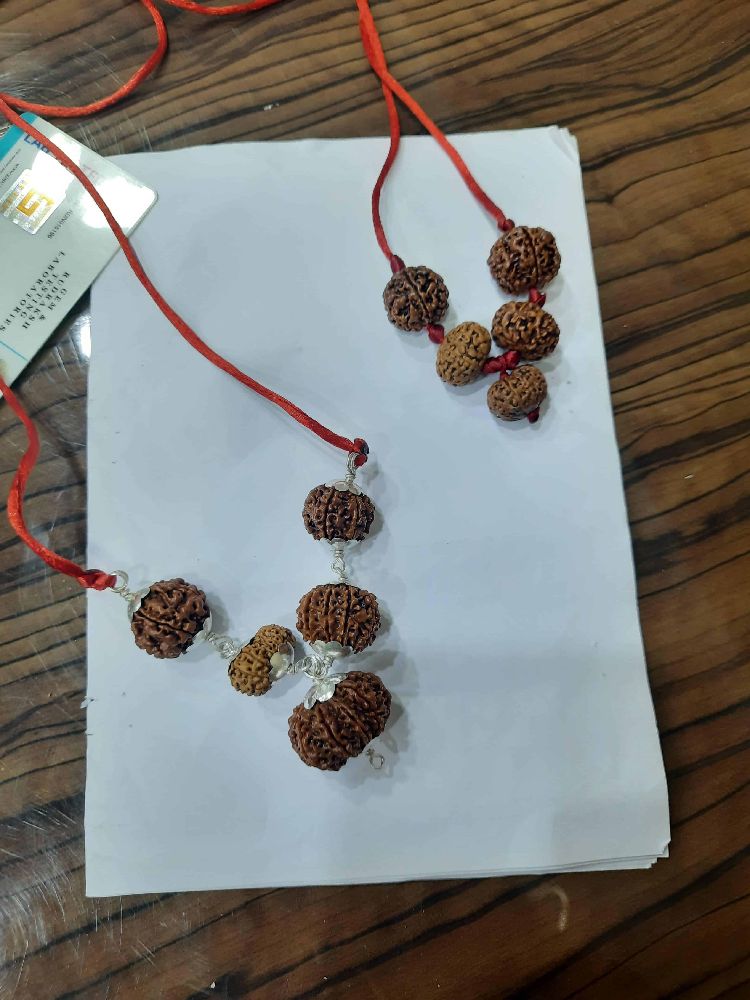 Various types of Rudraksha beads, each with unique properties and benefits.